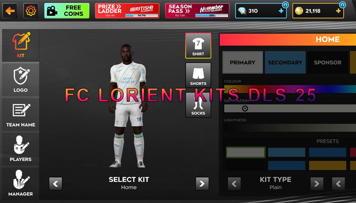 FC Lorient KITS DLS 25