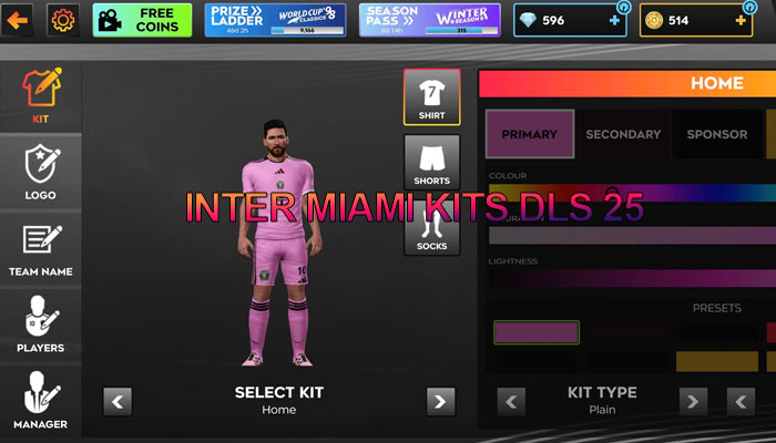 INTER MIAMI KITS DLS 25