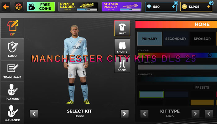 manchester city kits 25 26 DLS 26