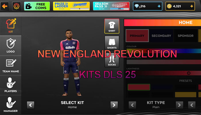 New England Revolution Kits DLS 26