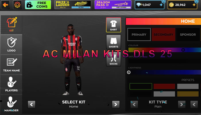 ac milan KITS 2025 26 DLS 25