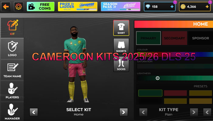 Cameroon Kits 2025 26 DLS 25