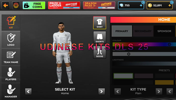 Udinese KITS DLS 25