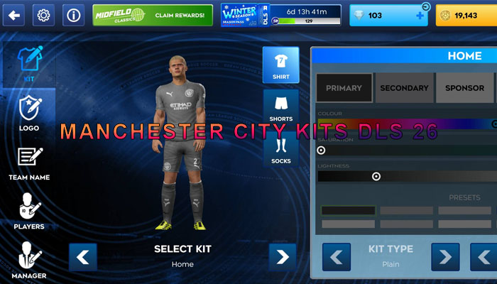 manchester city KITS DLS 26